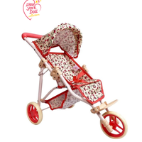 עגלה 3 גלגלים לבובת ניו יורק 228A - פרחוני