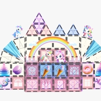 candy castle set - 100 חלקים מיוחדים עם הדפסות - Unicorn