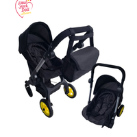 עגלת לבובת ניו יורק דמוי דונה - דגם שחור