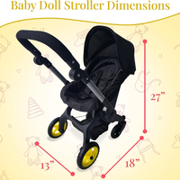 עגלת לבובת ניו יורק דמוי דונה - דגם בורדו