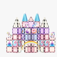 candy castle set - 100 חלקים מיוחדים עם הדפסות - Unicorn