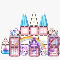 candy castle set - 100 חלקים מיוחדים עם הדפסות - Unicorn