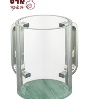 UK42922נטלה אקריליק מהודרת שקופה עם ידיות כסף 13 ס