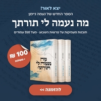 מה נעמה לי תורתך