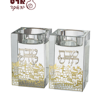 UK42621 זוג פמוטי קריסטל עם פלקטה 