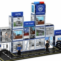 ערכת  Playmager תחנת משטרה ממגנטים - 63 חלקים
