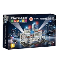 ערכת  Playmager תחנת משטרה ממגנטים - 63 חלקים