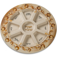 סט קערה + דבשית שנה טובה - רימונים זהב