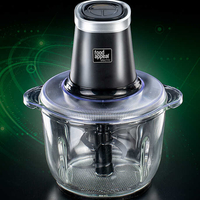 קוצץ ירקות חשמלי עוצמתי במיוחד 500W, מיכל זכוכית 2 ליטר | מבית Food appeal