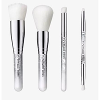 MAC Cosmetics brush of snow essential brush kit-4 PC + Pouch Brand New in Box