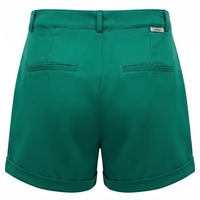 מכנסי שורט אלגנטיים מבד סאטן יוקרתי - ירוק אמרלד משגע