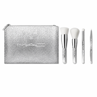 MAC Cosmetics brush of snow essential brush kit-4 PC + Pouch Brand New in Box