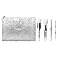 MAC Cosmetics brush of snow essential brush kit-4 PC + Pouch Brand New in Box