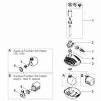 סט מזרקה 3000E קלאסיק - Aquarius Fountain Set Classic 3000 E