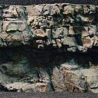 רקע תלת מימד סלעי דגם טימור 148X58 אקווריסטיק - Aquarium Rocky 3D background Model Timor
