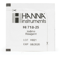 ריאגנטים להאנה צ'קר יוד Iodine האנה 25 יחידות - HANNA Checker Iodine HI718-25 Reagents