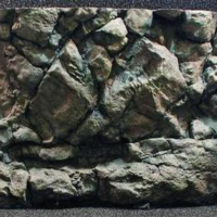 רקע תלת מימד סלעי דגם קומודו 58X148 אקווריסטיק - Aquarium Rocky 3D background Model Komodo