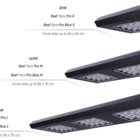תאורת לד ריף פלייר פרו 80W ריף פקטורי צבע לבן - REEF FACTORY Reef flare Pro S White
