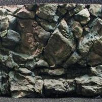 רקע תלת מימד סלעי דגם קומודו 58X148 אקווריסטיק - Aquarium Rocky 3D background Model Komodo