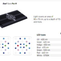 תאורת לד ריף פלייר פרו 160W צבע לבן - REEF FACTORY Reef flare Pro M White