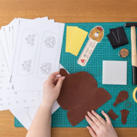 ערכת יצירה בעור, נרתיק למשקפי שמש-  BEAVERCRAFT DIY LEATHER CASE