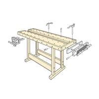 תכנית שולחן נגרים VERITAS WORKBENCH PLAN