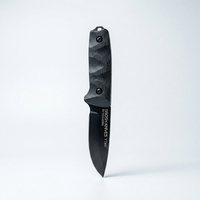 סכין בושקראפט מושחרת אלחלד - BROSH KNIVES VT410
