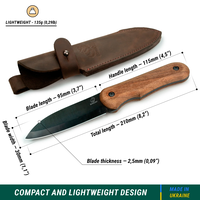 סכין בושקראפט עם נדן עור BEAVERCRAFT BSH5