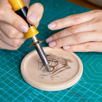 ערכת צריבה בעץ - תחתיות לכוסות BEAVERCRAFT PYROGRAPHY KIT