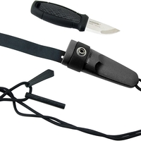 סכין אלדריס עם אבן צור וידית שחורה MORAKNIV ELDRIS