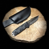 סכין בושקראפט מושחרת אלחלד - BROSH KNIVES VT410