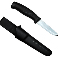סכין מורה קומפניון אלחלד משודרגת, שחור - Morakniv Companion HD