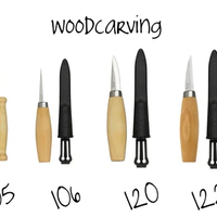 סכין גילוף קצרה, קצה ישר, דגם 122 מורה-קניב, TOOLEDEN MORAKNIV 122