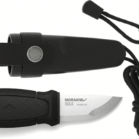 סכין אלדריס עם אבן צור וידית שחורה MORAKNIV ELDRIS