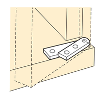 זוג ציר סכין פליז LEE VALLEY KNIFE HINGE