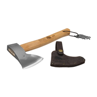 גרזן גילוף 500 גרם, מושחז, כולל נדן עור, BISON CARVING HATCHET
