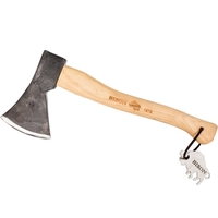 גרזן גילוף 600 גרם, מושחז, כולל נדן עור, BISON REINLAND CARVING HATCHET