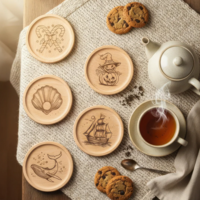 ערכת צריבה בעץ - תחתיות לכוסות BEAVERCRAFT PYROGRAPHY KIT