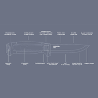 סכין מורה-קניב אמברג מושחרת -MORAKNIV AMBERG BLACK SKIES