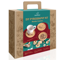 ערכת צריבה בעץ - תחתיות לכוסות BEAVERCRAFT PYROGRAPHY KIT