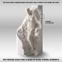 ערכת פיסול באבן ( גבס) למתחילים - ונוס ממילו BEAVERCRAFT