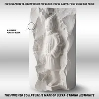 ערכת פיסול באבן ( גבס) למתחילים - לוחם טראקוטה BEAVERCRAFT