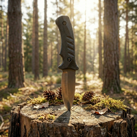 סכין בושקראפט מושחרת אלחלד - BROSH KNIVES VT411