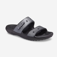 סנדלים לנשים קרוקס שתי רצועות Crocs Classic Glitter Sandal שחור נצנצים