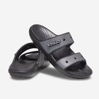 סנדלים לנשים קרוקס שתי רצועות Crocs Classic Glitter Sandal שחור נצנצים