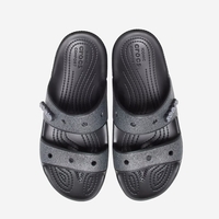 סנדלים לנשים קרוקס שתי רצועות Crocs Classic Glitter Sandal שחור נצנצים