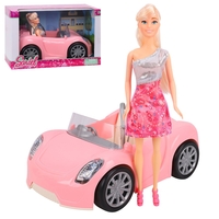 בובה עם מכונית ספורט Roadster Fashion