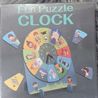 משחק עץ - שעון ופעולות Fun Puzzle Clock