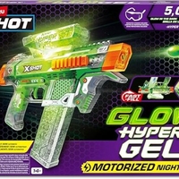 بندقية كرات الجل + 5000 كرة جل مضيئة في الظلام ونظارات X-Shot NightStrike