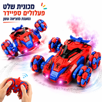 מכונית פעלולים על שלט בעיצוב ספיידרמן (Spider Stunt Car)